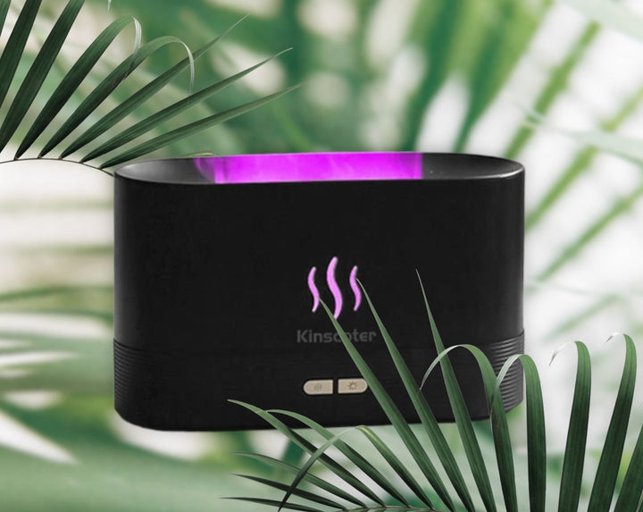 Flame Aroma Diffuser with LED light and essential oils