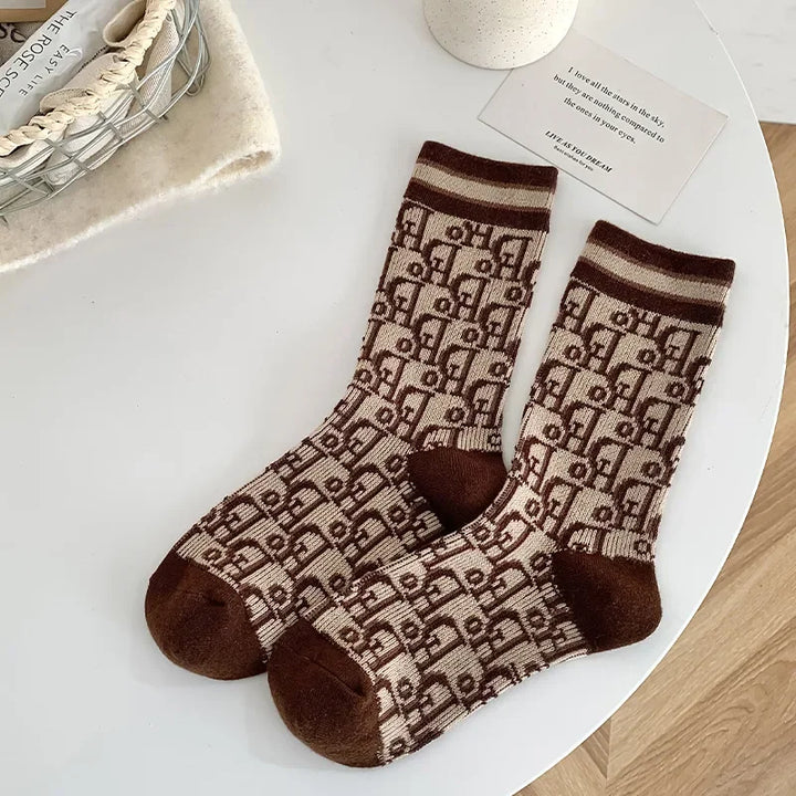 Chic women's socks inspired by Dior
Eco-friendly women's socks
Durable and soft knit socks
