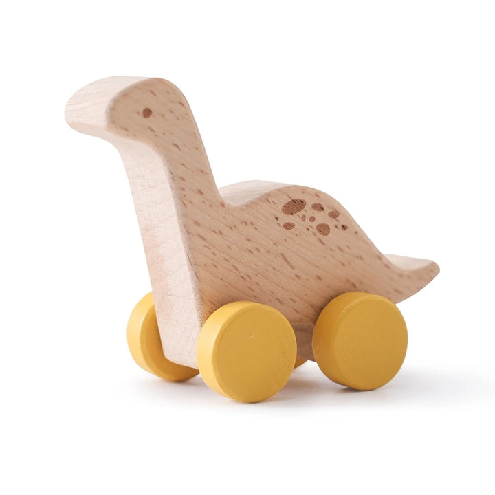 Wooden baby toys dino set for toddlers