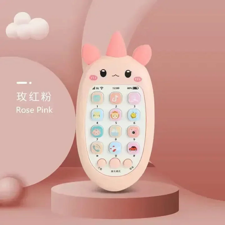 Baby phone music toy for infants in pastel colors