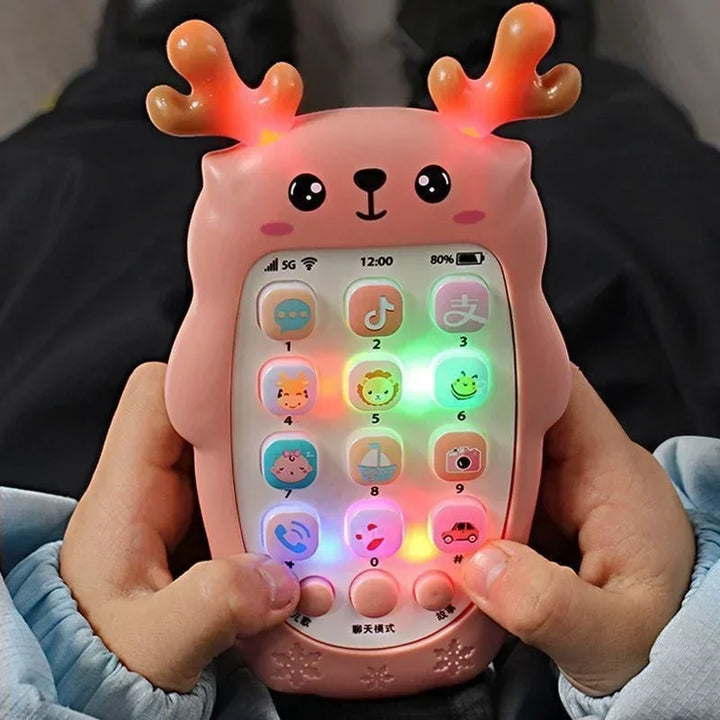 Baby phone music toy for infants in pastel colors