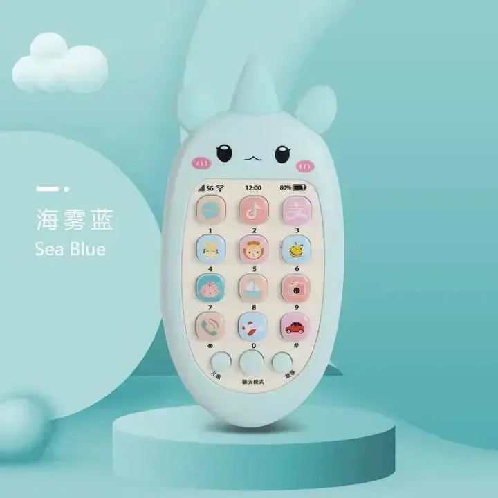 Baby phone music toy for infants in pastel colors