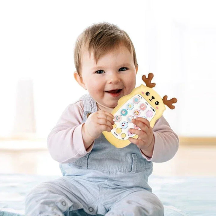 Baby phone music toy for infants in pastel colors