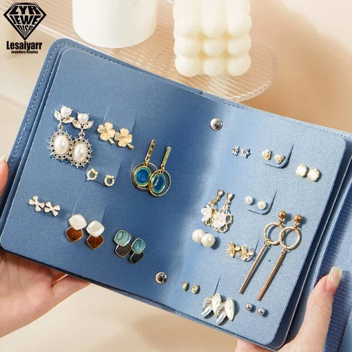 Jewelry storage bag in book shape for travel organization