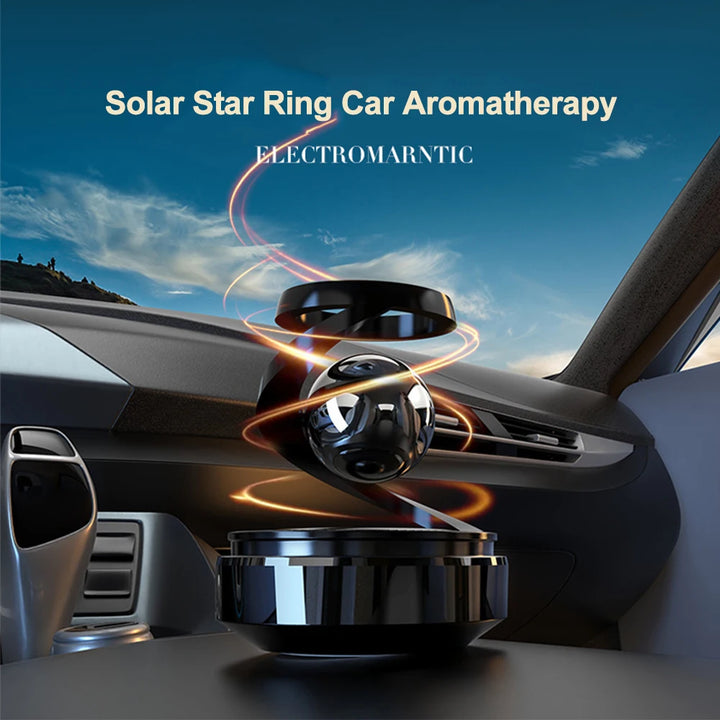 Solar powered car air freshener for eco-friendly use