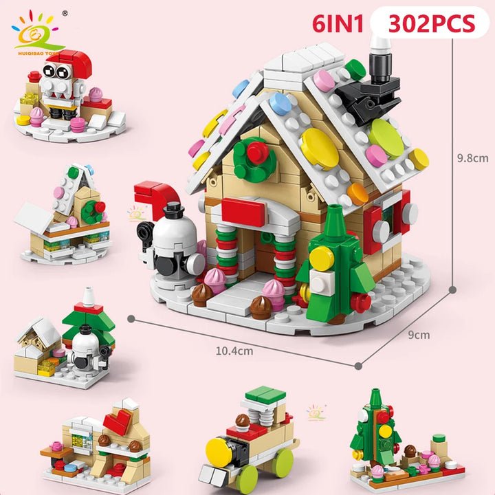 Christmas building set with vibrant colors for kids