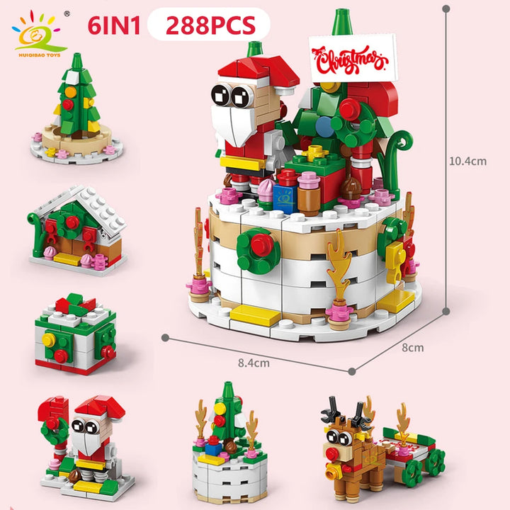 Christmas building set with vibrant colors for kids