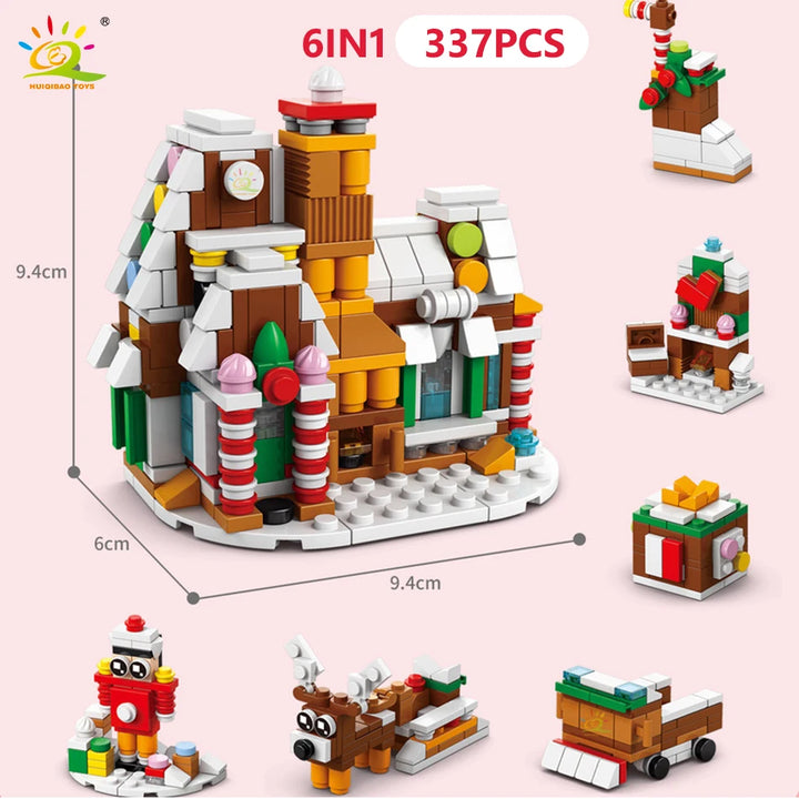 Christmas building set with vibrant colors for kids