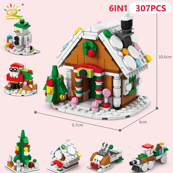 Christmas building set with vibrant colors for kids