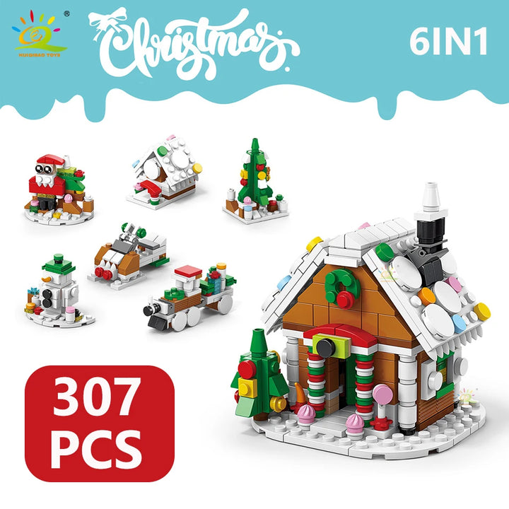 Christmas building set with vibrant colors for kids