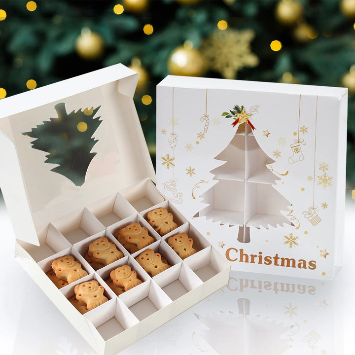 Festive Christmas cookie boxes for treats and gifts