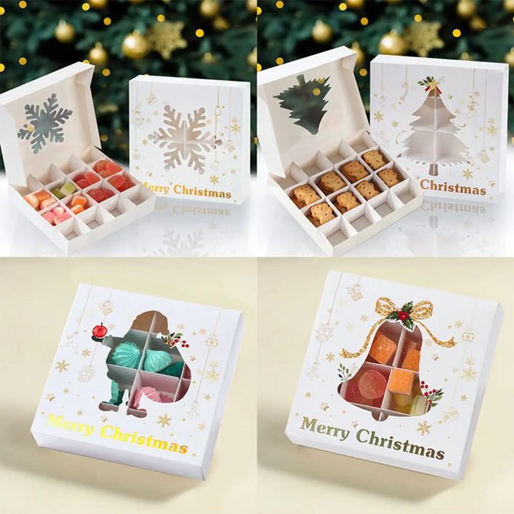 Festive Christmas cookie boxes for treats and gifts