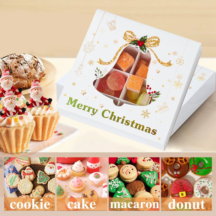 Festive Christmas cookie boxes for treats and gifts