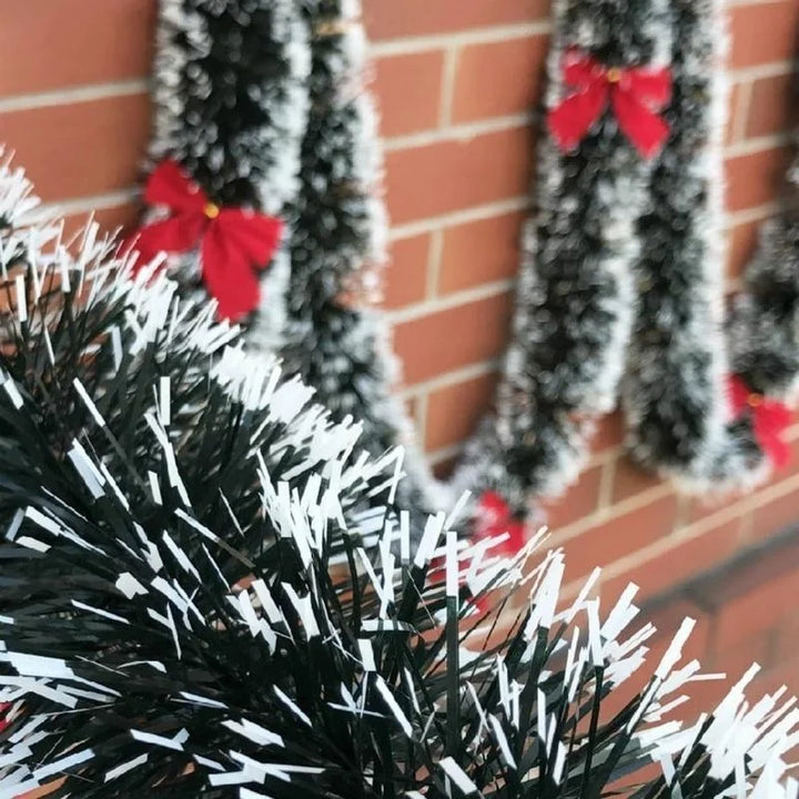 Green Christmas garland decoration for festive use