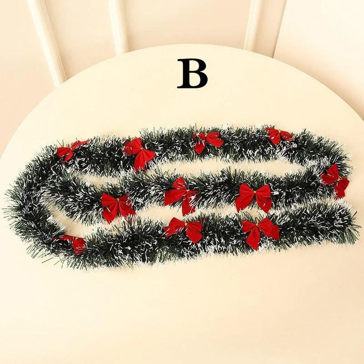 Green Christmas garland decoration for festive use