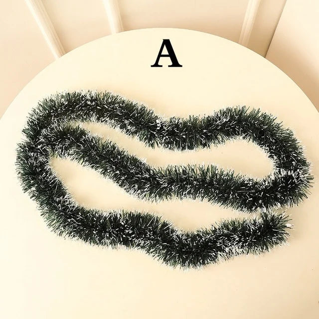 Green Christmas garland decoration for festive use