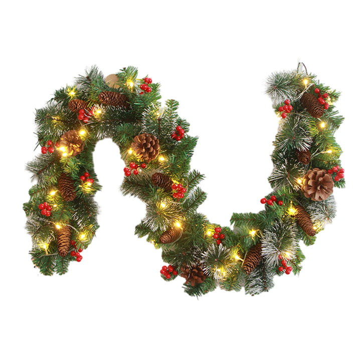 Christmas garland with red berries for festive decor