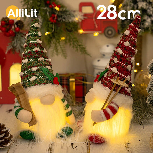 Christmas LED Elf Doll with light-up gnome decoration