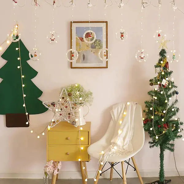 LED Christmas lights with warm white glow and USB power