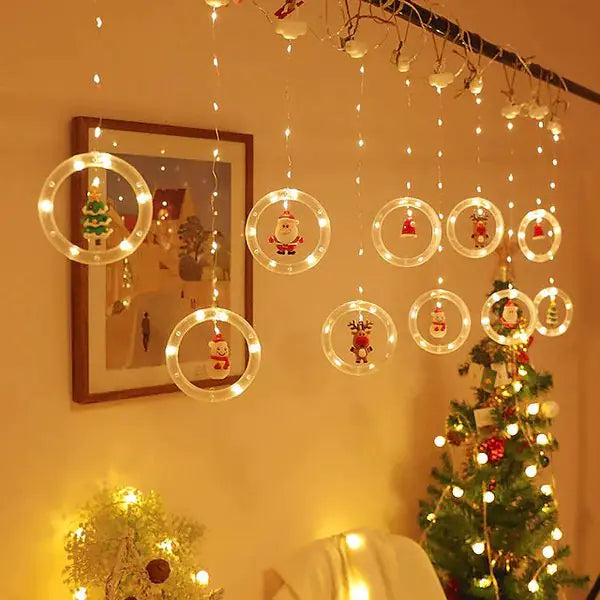 LED Christmas lights with warm white glow and USB power