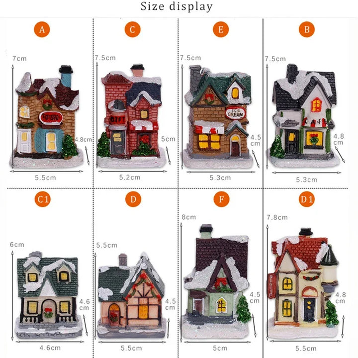 Christmas Luminous Castle Snow House glowing ornament