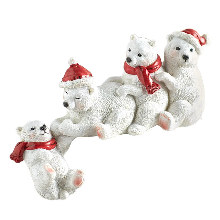 Handcrafted polar bear Christmas ornament for festive décor