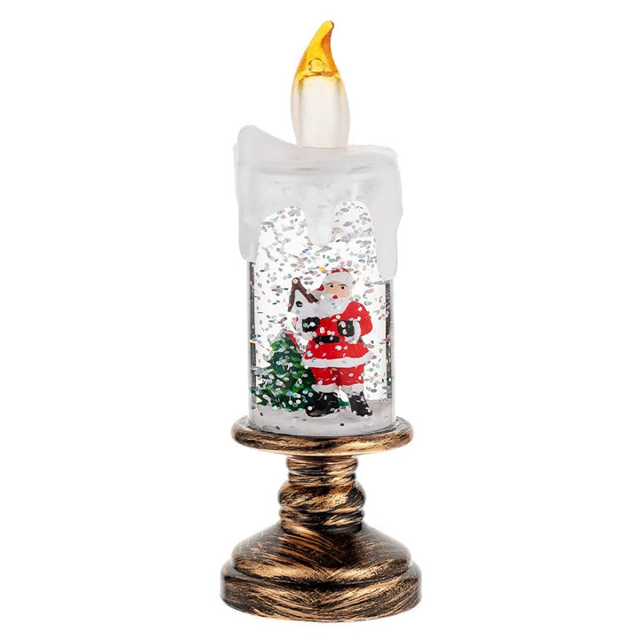 Flameless Christmas Snowflake Lamp Candle with LED light