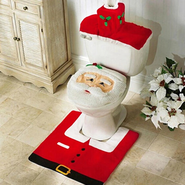 Christmas Toilet Seat Covers with Santa Claus design