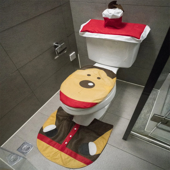 Christmas Toilet Seat Covers with Santa Claus design