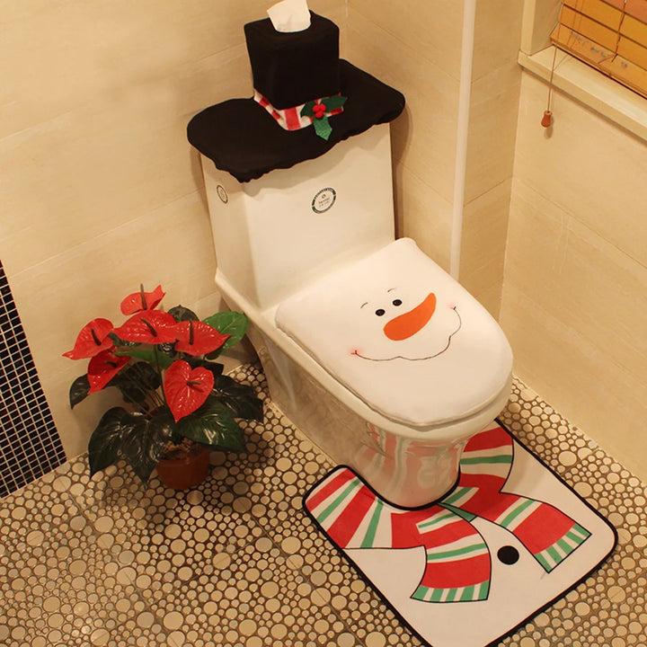 Christmas Toilet Seat Covers with Santa Claus design