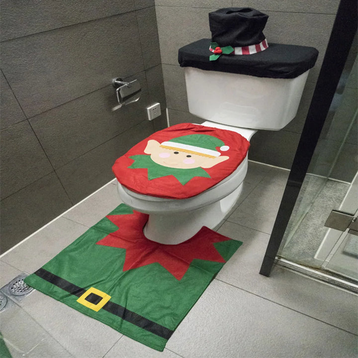 Christmas Toilet Seat Covers with Santa Claus design