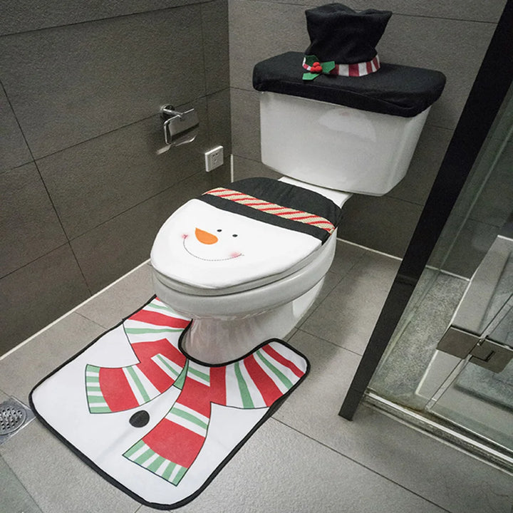 Christmas Toilet Seat Covers with Santa Claus design