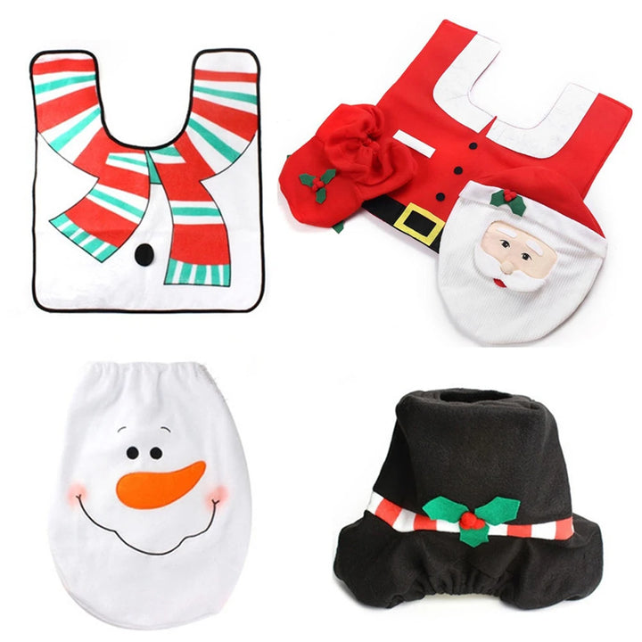 Christmas Toilet Seat Covers with Santa Claus design