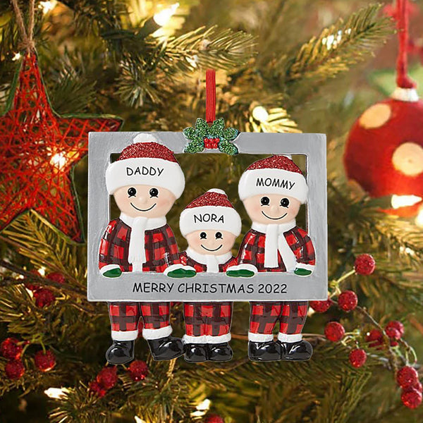 Personalized Christmas Tree Family Ornament with custom names