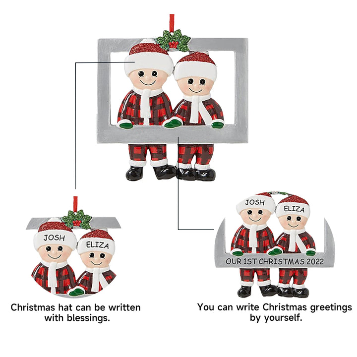 Personalized Christmas Tree Family Ornament with custom names