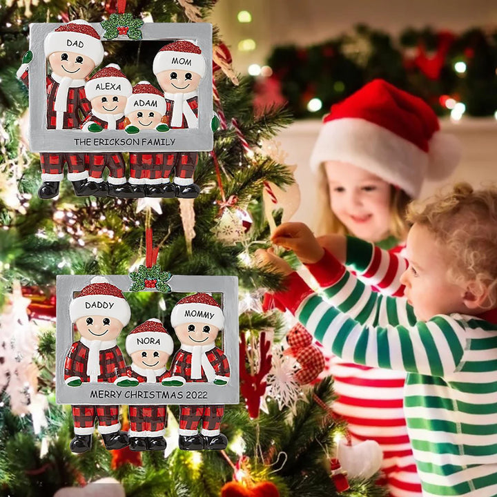 Personalized Christmas Tree Family Ornament with custom names
