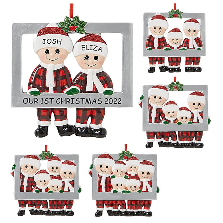 Personalized Christmas Tree Family Ornament with custom names