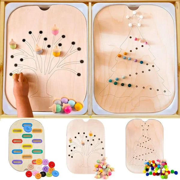 Christmas Tree Montessori Board Game for toddlers