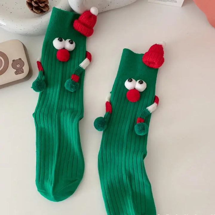 Christmas Unisex Hand Sock with red and green colors