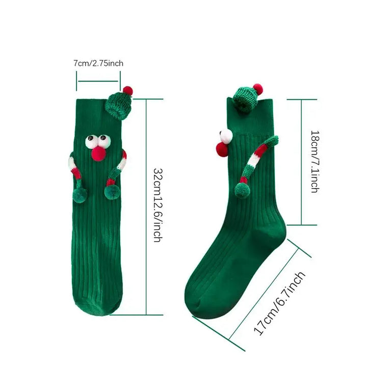 Christmas Unisex Hand Sock with red and green colors