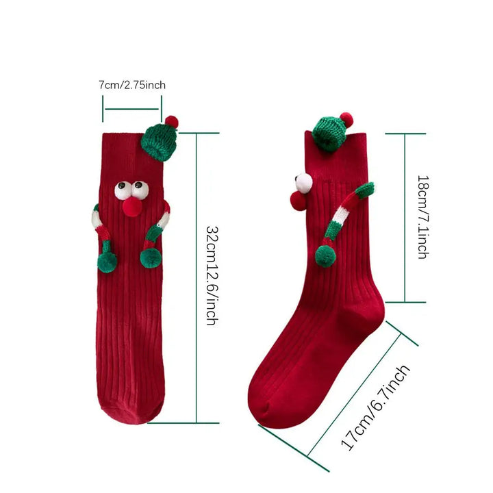 Christmas Unisex Hand Sock with red and green colors