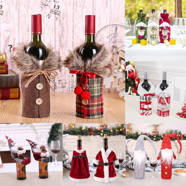 Lavender shop Christmas Wine Bottle Cover
Holiday wine bottle sleeve
Festive wine bottle decoration
Christmas-themed wine bottle wrap