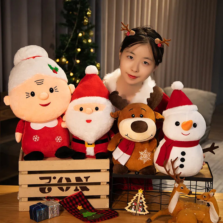Cute Santa Claus Plush Toy and Snowman Plush Toy for kids