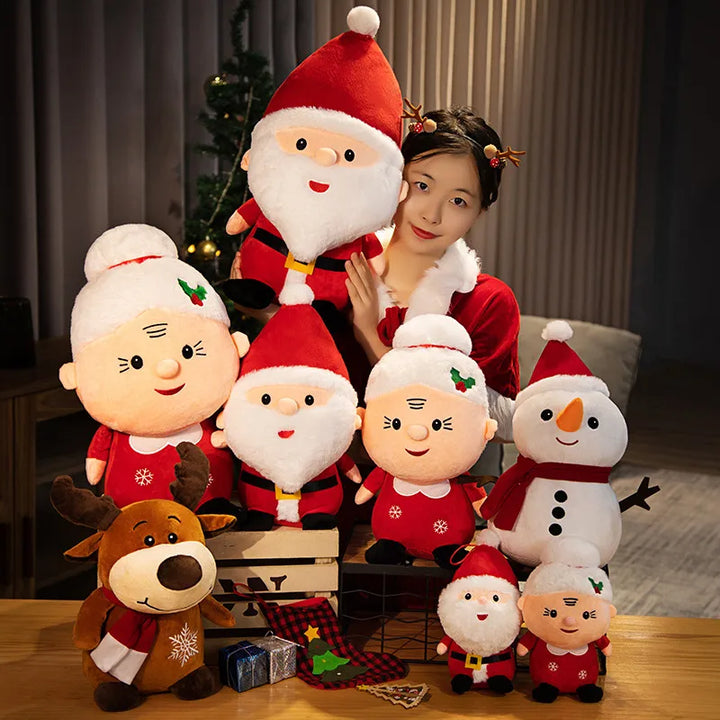 Cute Santa Claus Plush Toy and Snowman Plush Toy for kids