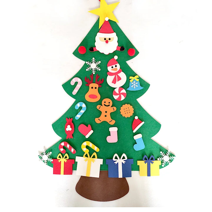 DIY Kids Christmas Tree set with felt ornaments for toddlers