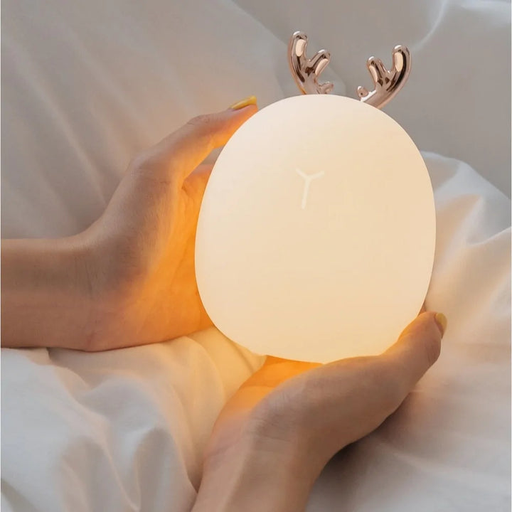 Cute Silicone Night Light with adjustable brightness for kids