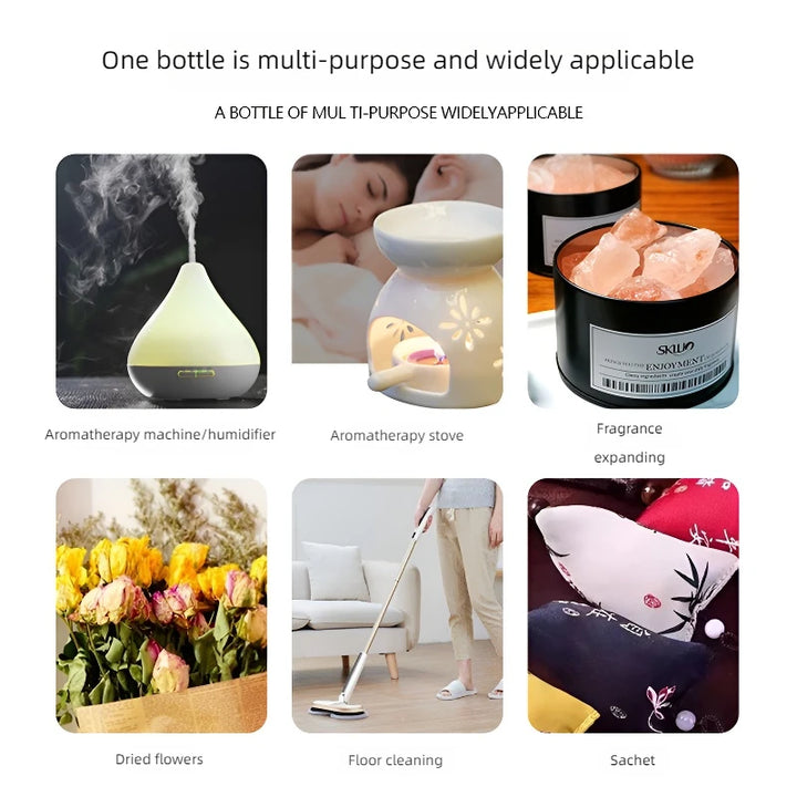 Essential Oils for Diffuser in elegant glass bottle