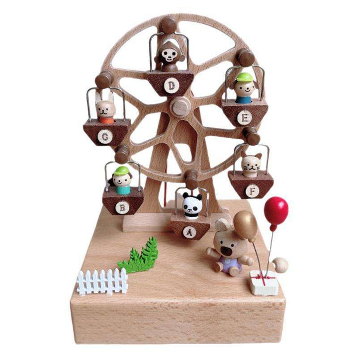 Wooden Music Box with wind-up rotation and soothing melody