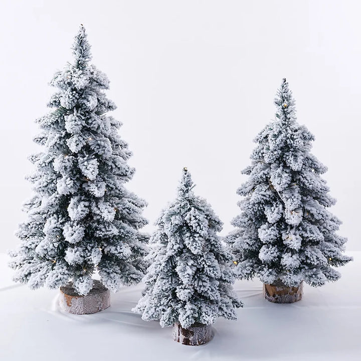 Snowy Christmas Tree with flocked branches for holiday décor