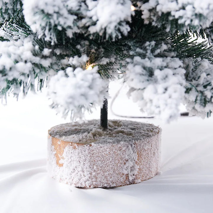 Snowy Christmas Tree with flocked branches for holiday décor